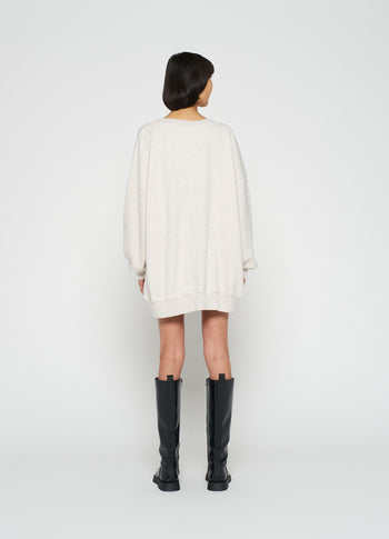 oversized statement sweater | soft white melee