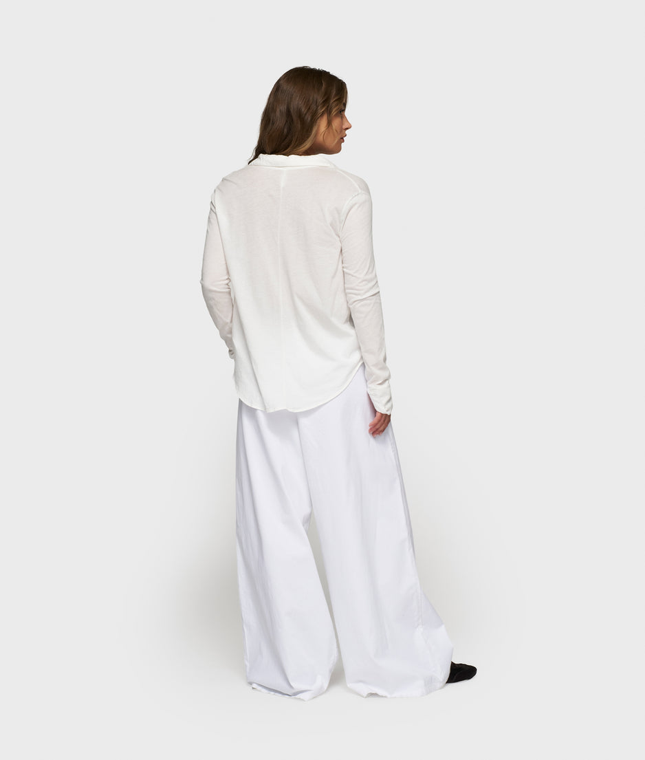 wrap blouse | ecru