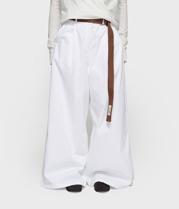 wide pants twill | optic white