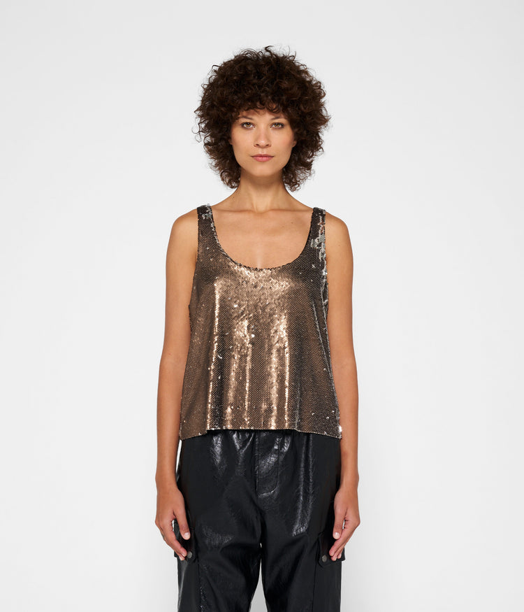 top sequins | warm taupe