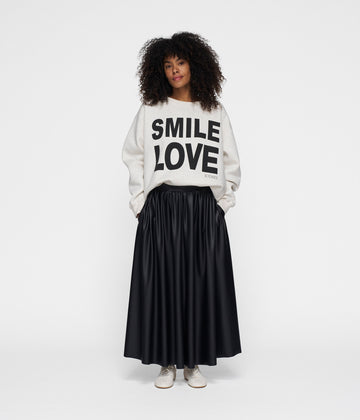leatherlook pleated skirt | black