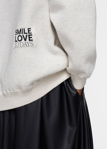 statement sweater | soft white melee