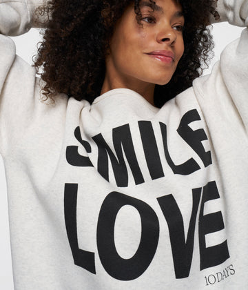 statement sweater | soft white melee