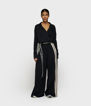 wide pants tape | black