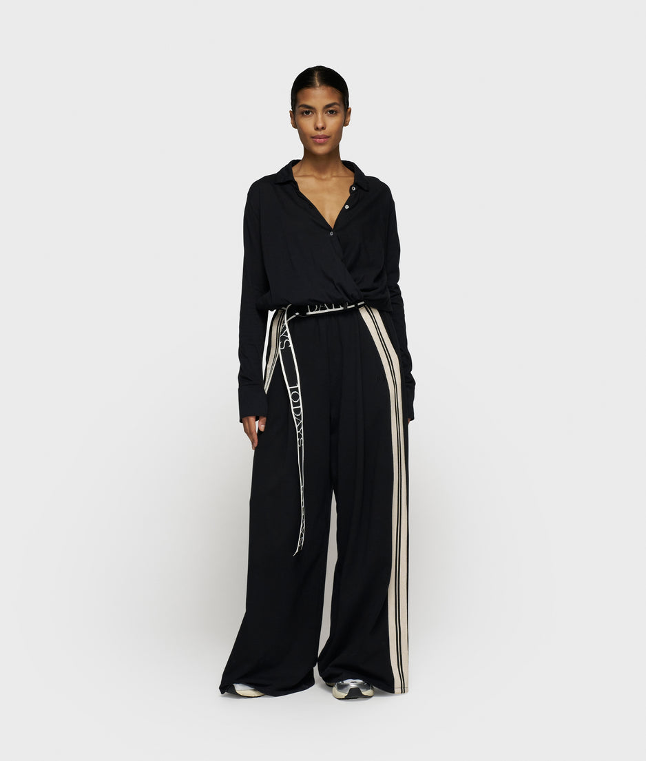 wrap blouse | black