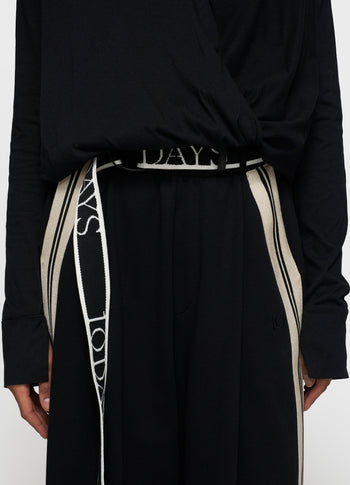 wrap blouse | black