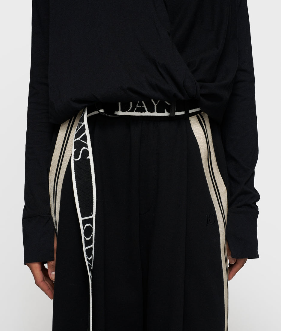 wrap blouse | black