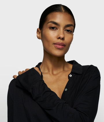 wrap blouse | black