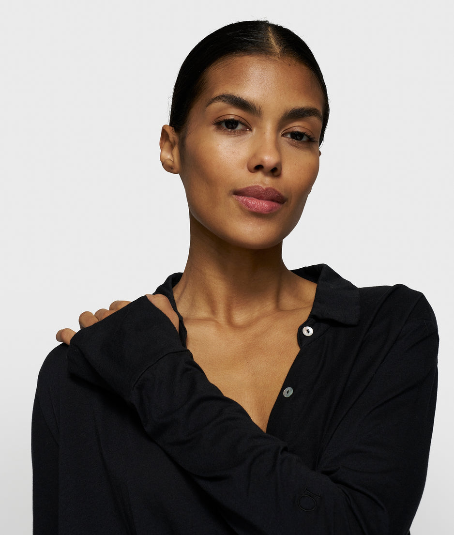 wrap blouse | black
