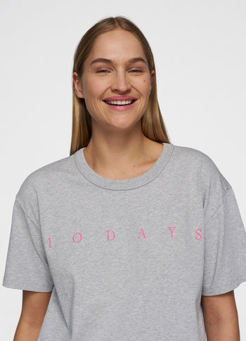short sleeve tee logo | light grey melee