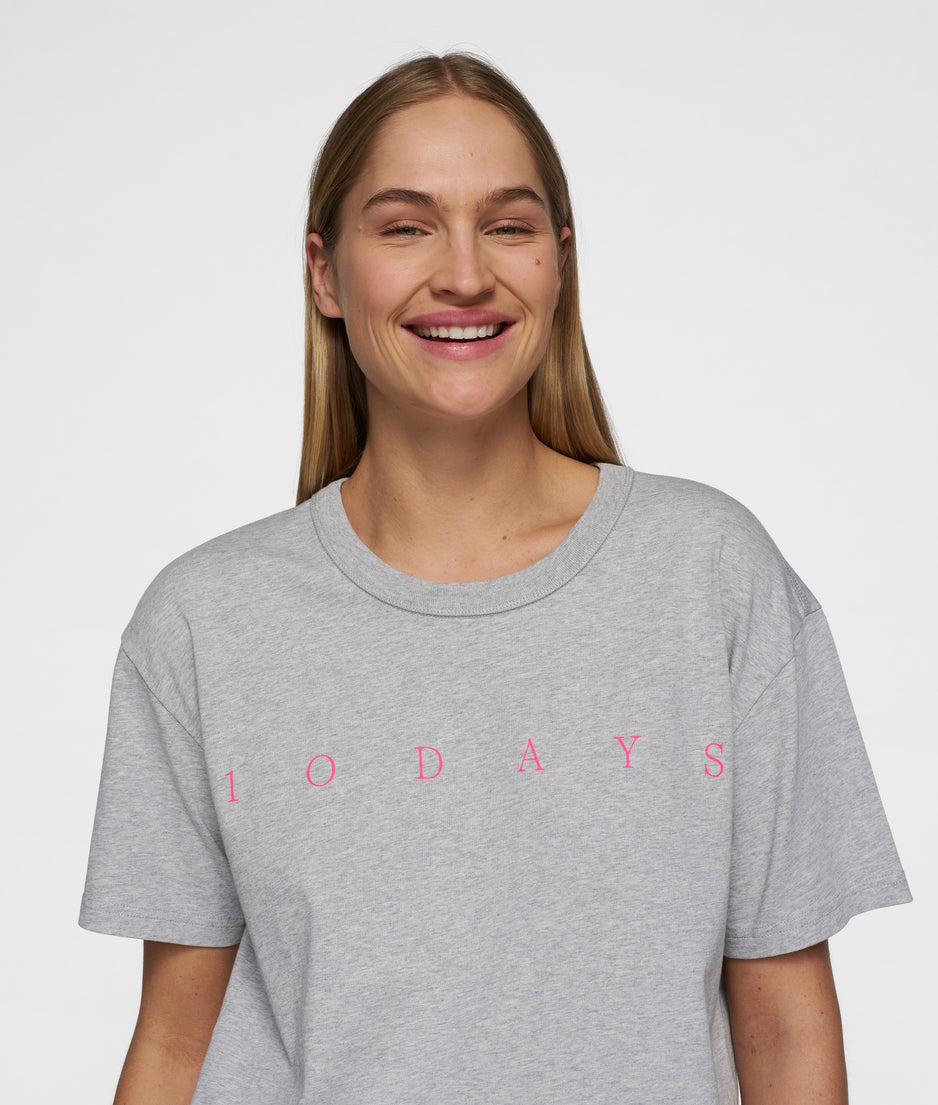 short sleeve tee logo | light grey melee