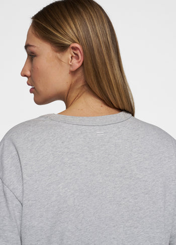 short sleeve tee logo | light grey melee