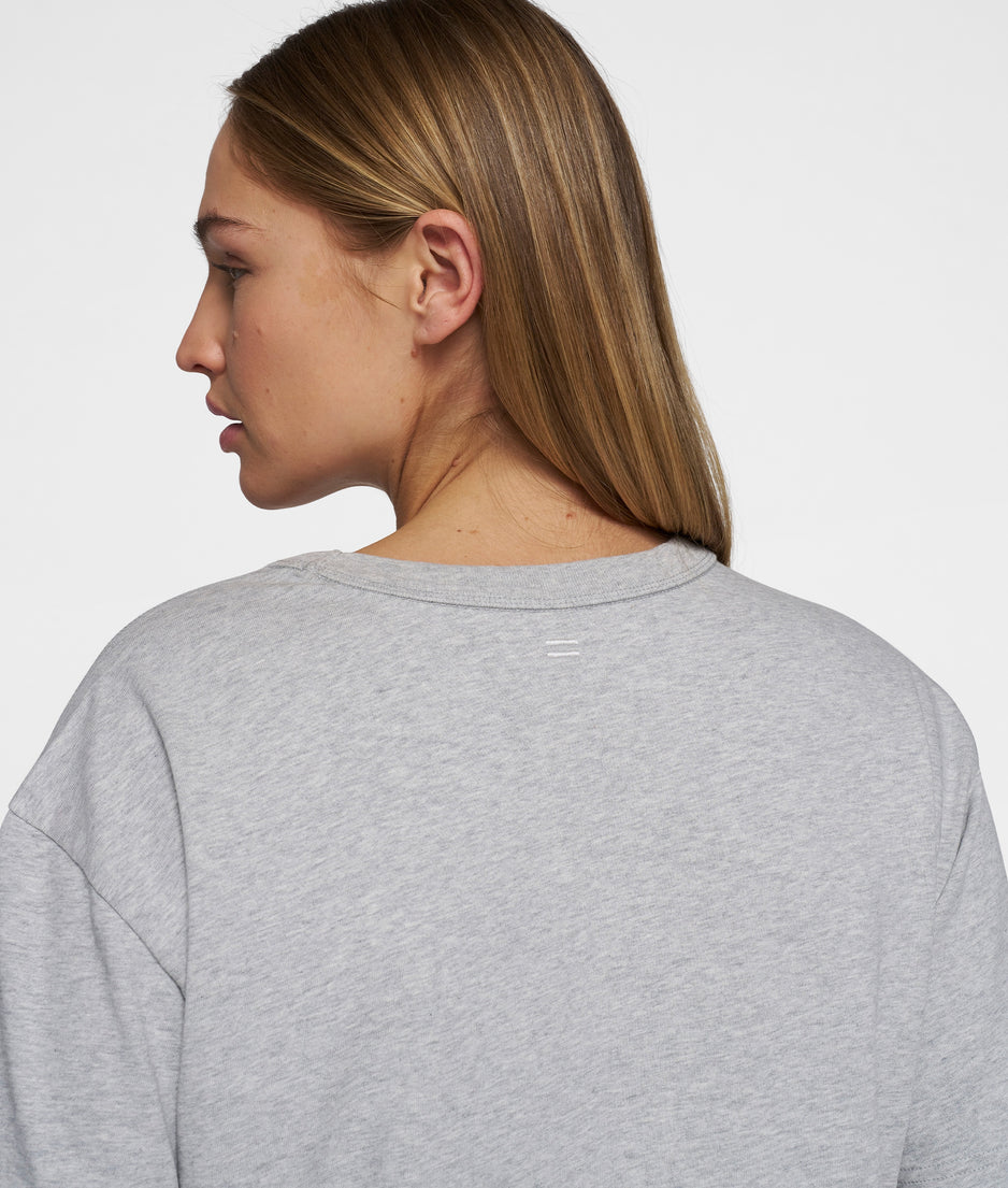 short sleeve tee logo | light grey melee