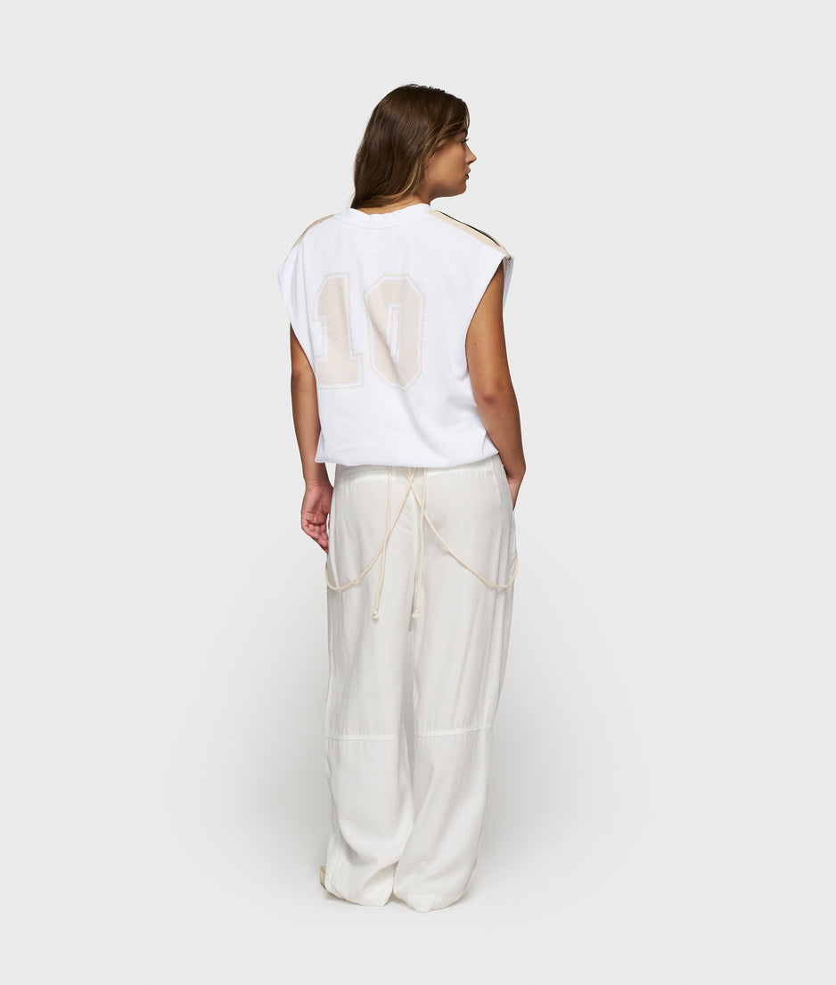 strap salopette twill tencel | ecru