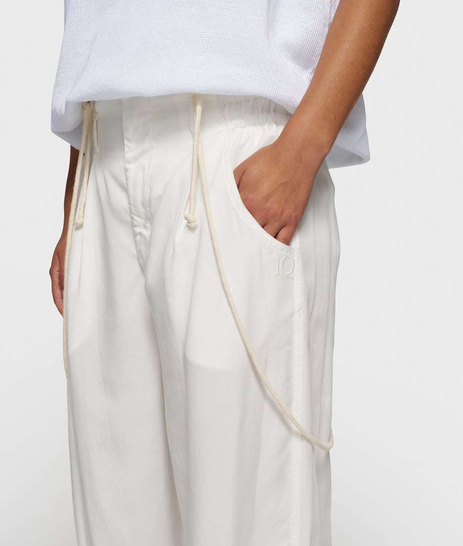 strap salopette twill tencel | ecru