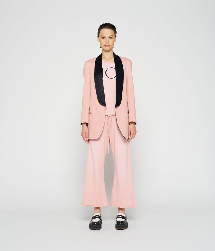smoking blazer | dusty peach