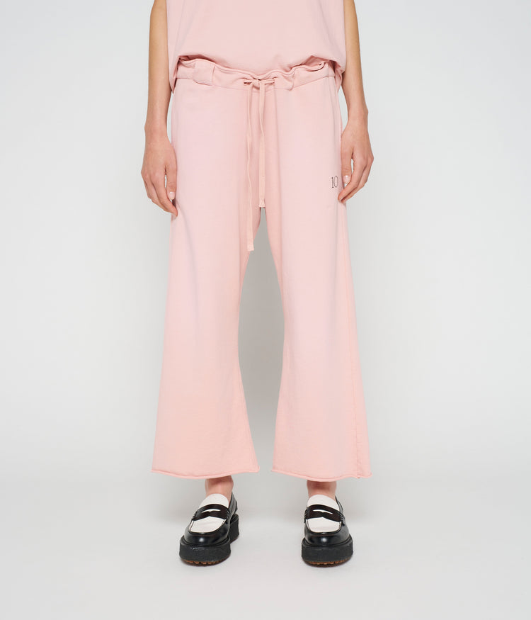 flared jogger | dusty peach
