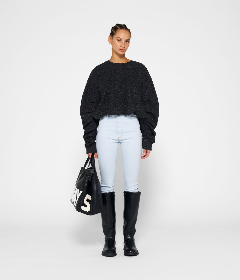 balloon sweater glitter | black