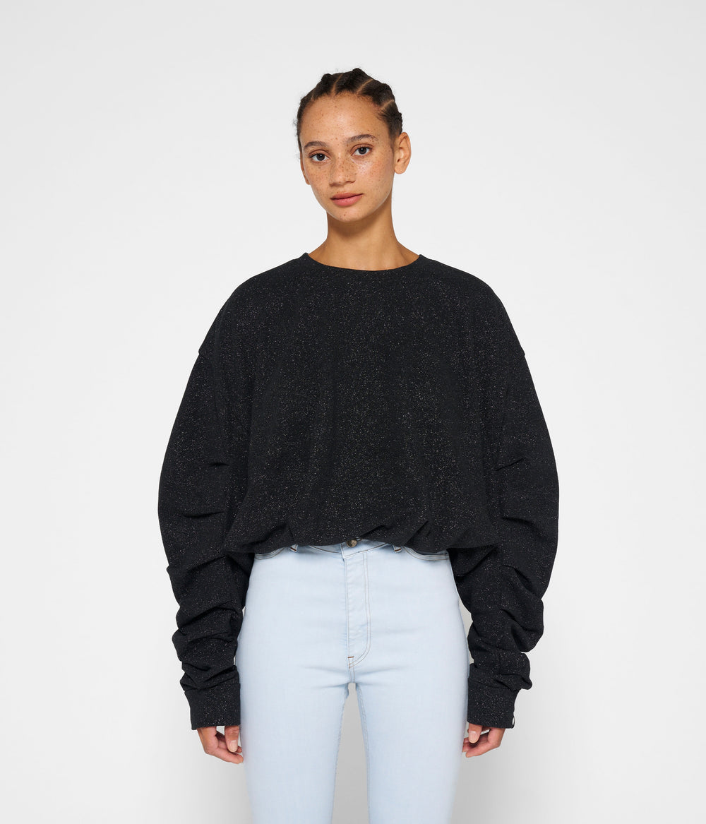balloon sweater glitter | black