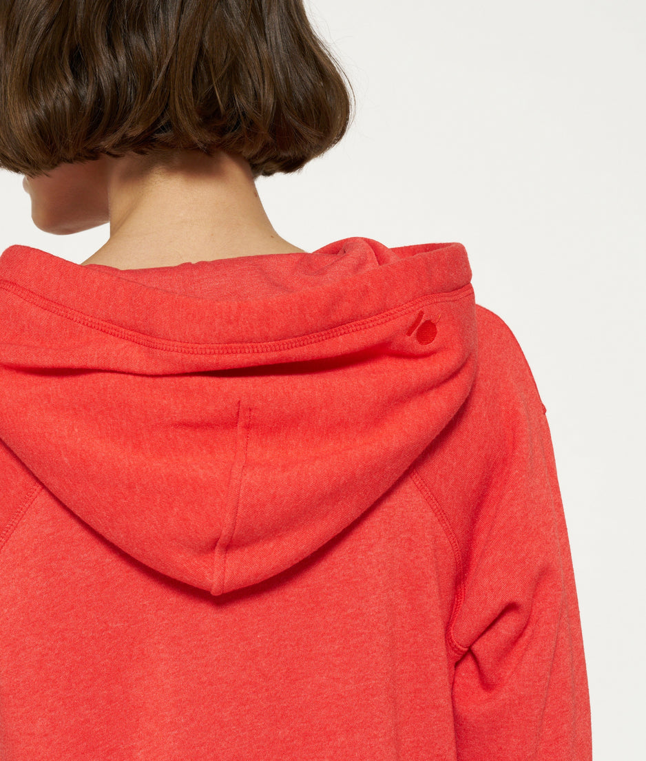 cropped hoodie | poppy red