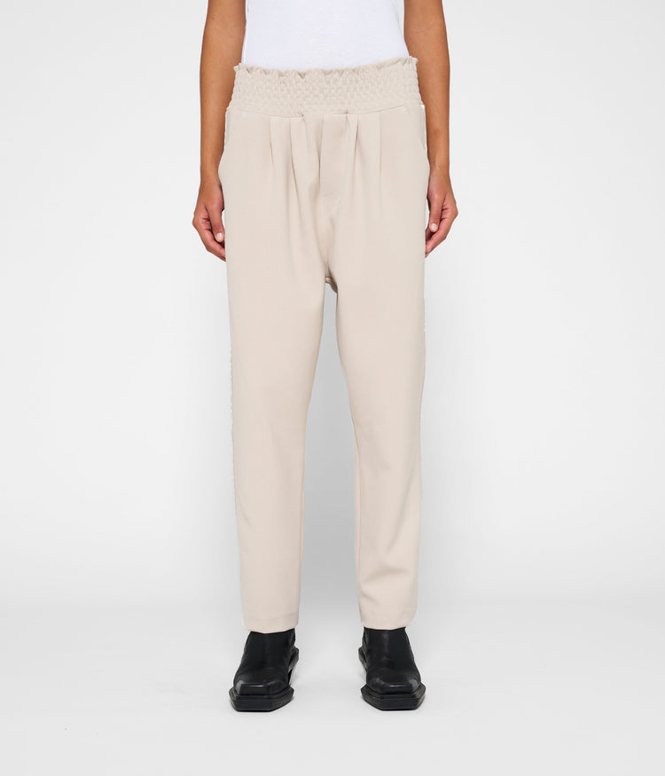 crepe pants | light safari