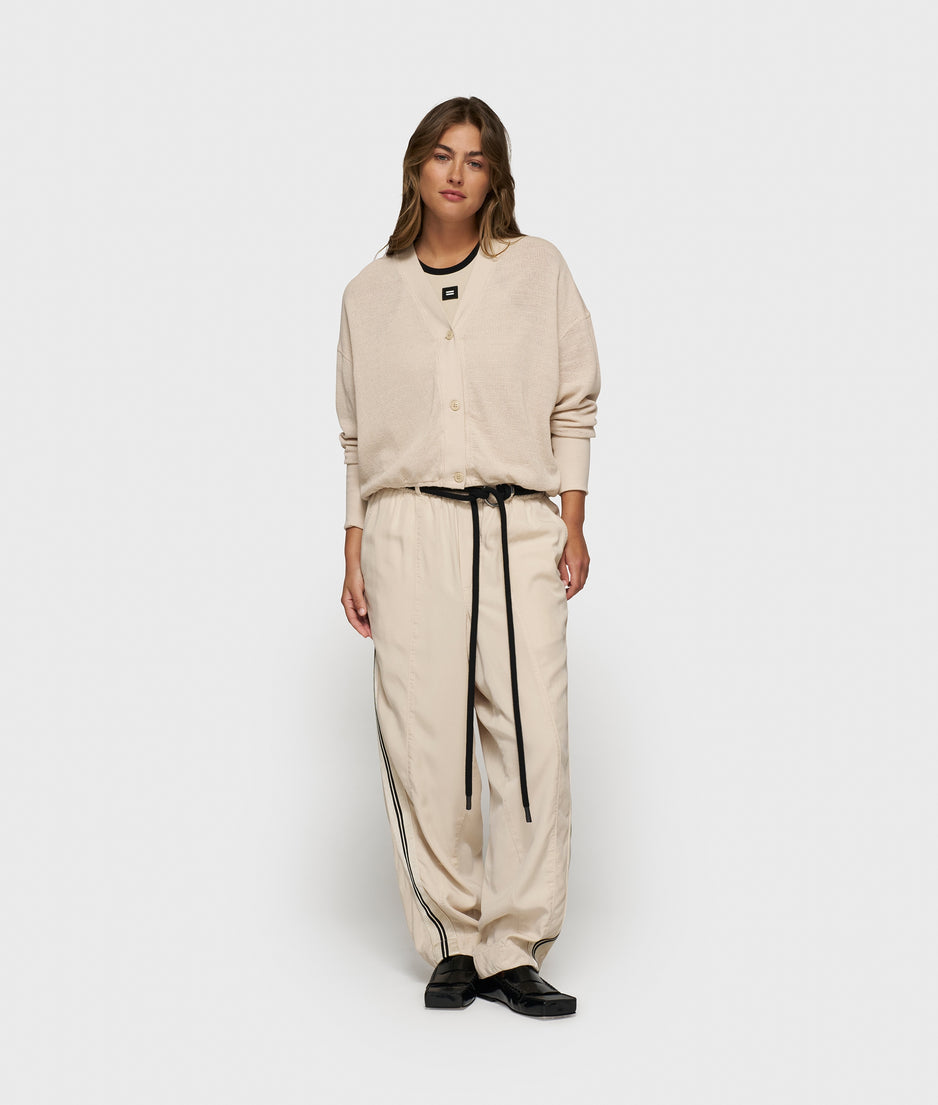 v-neck cardigan mesh | light earth
