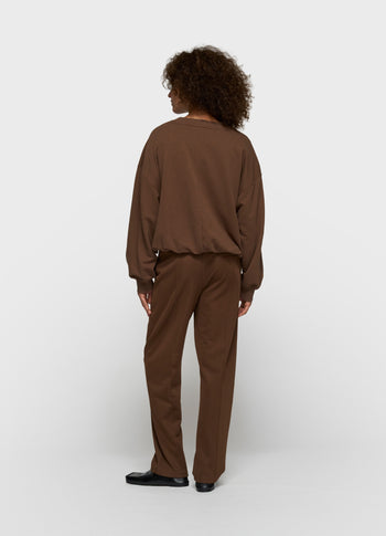 tapered track pants | dark truffle
