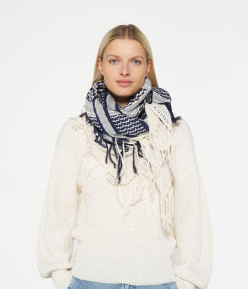 scarf check | night sky