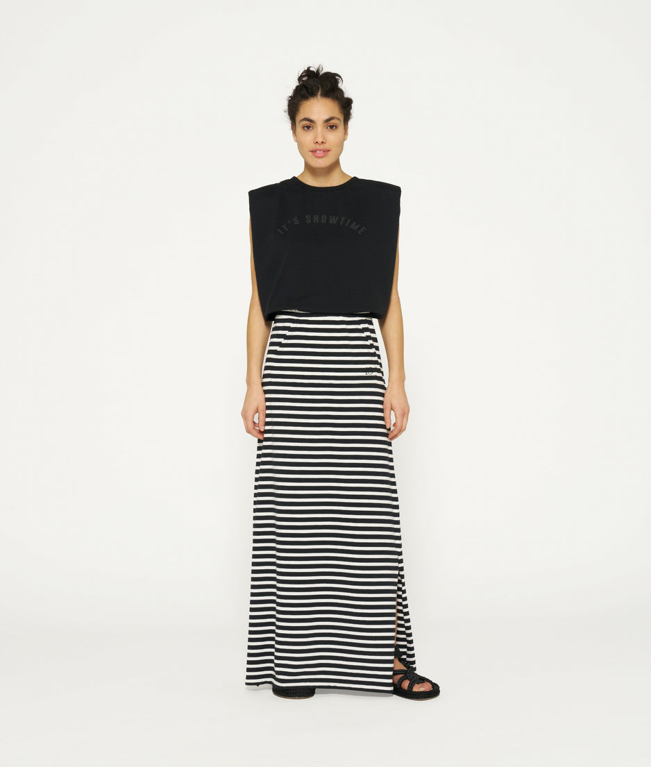 long skirt stripes | black/ecru