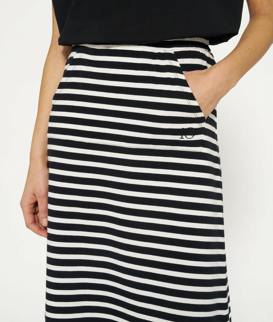 long skirt stripes | black/ecru