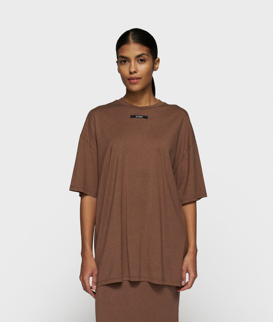 oversized tee jersey | truffle