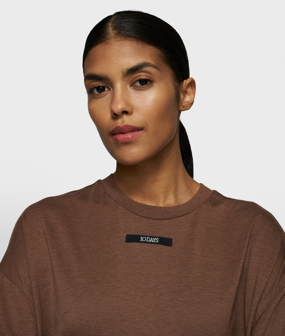 oversized tee jersey | truffle