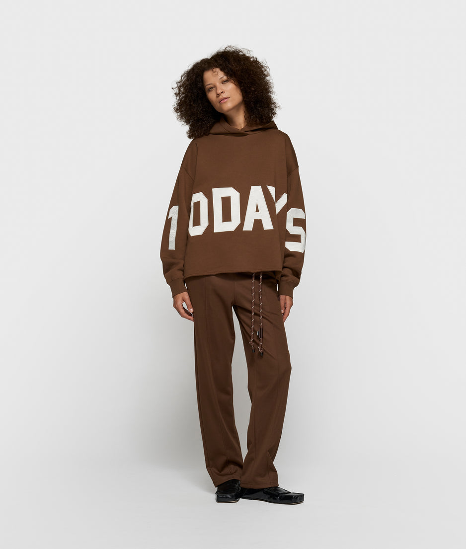 statement logo hoodie | dark truffle