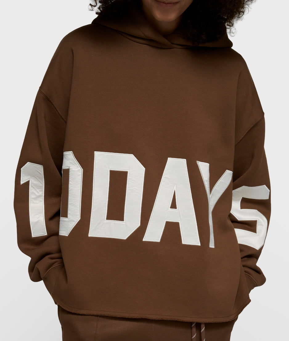 statement logo hoodie | dark truffle