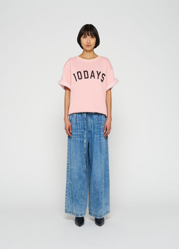 shortsleeve sweater | dusty peach