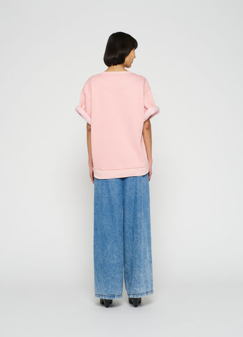 shortsleeve sweater | dusty peach