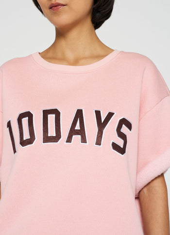 shortsleeve sweater | dusty peach