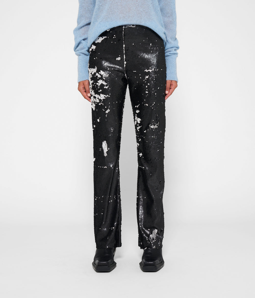 pants sequins | black