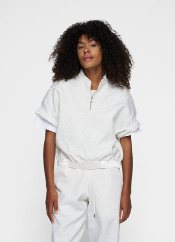 polo sweater neoprene | white melee