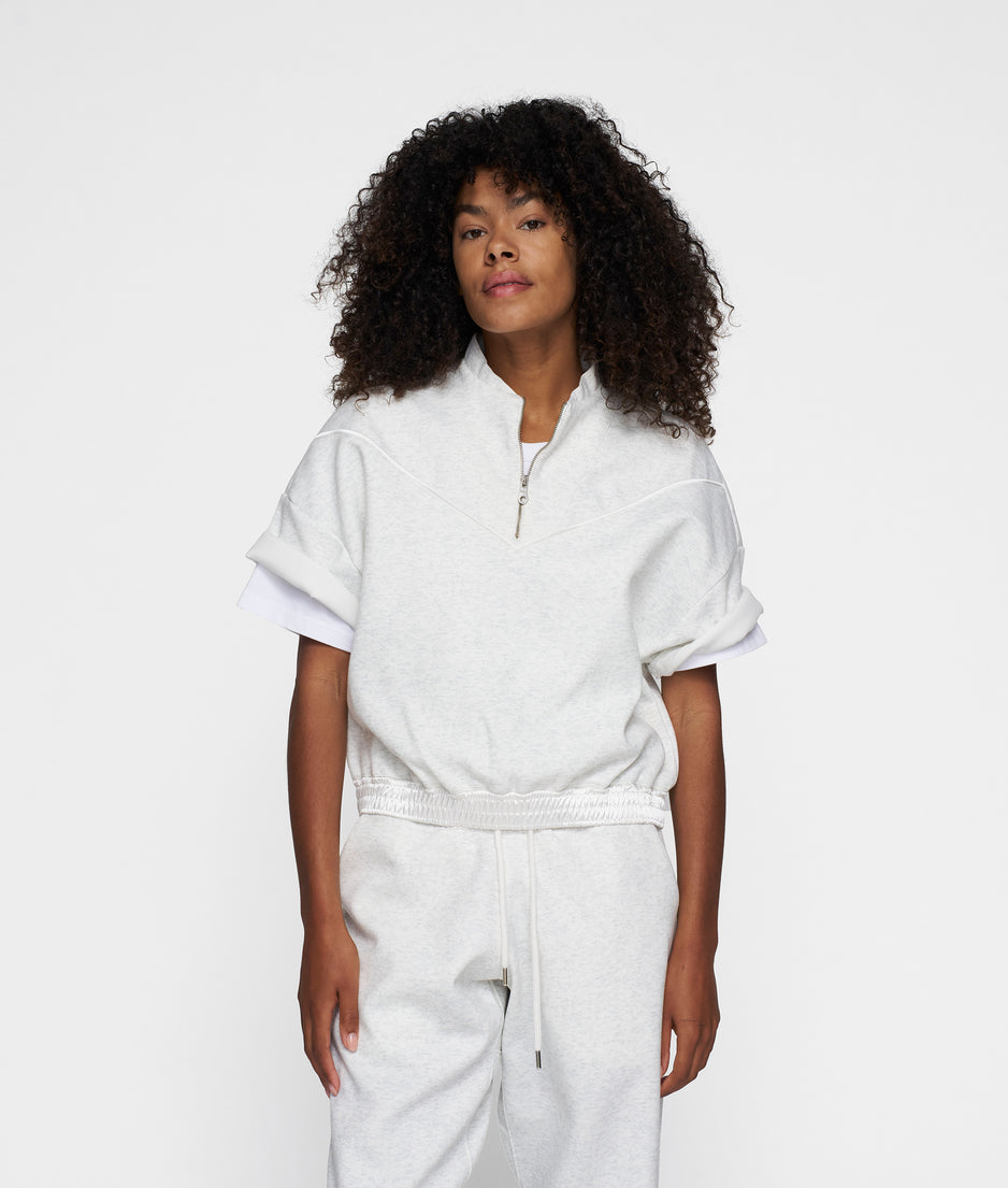 polo sweater neoprene | white melee