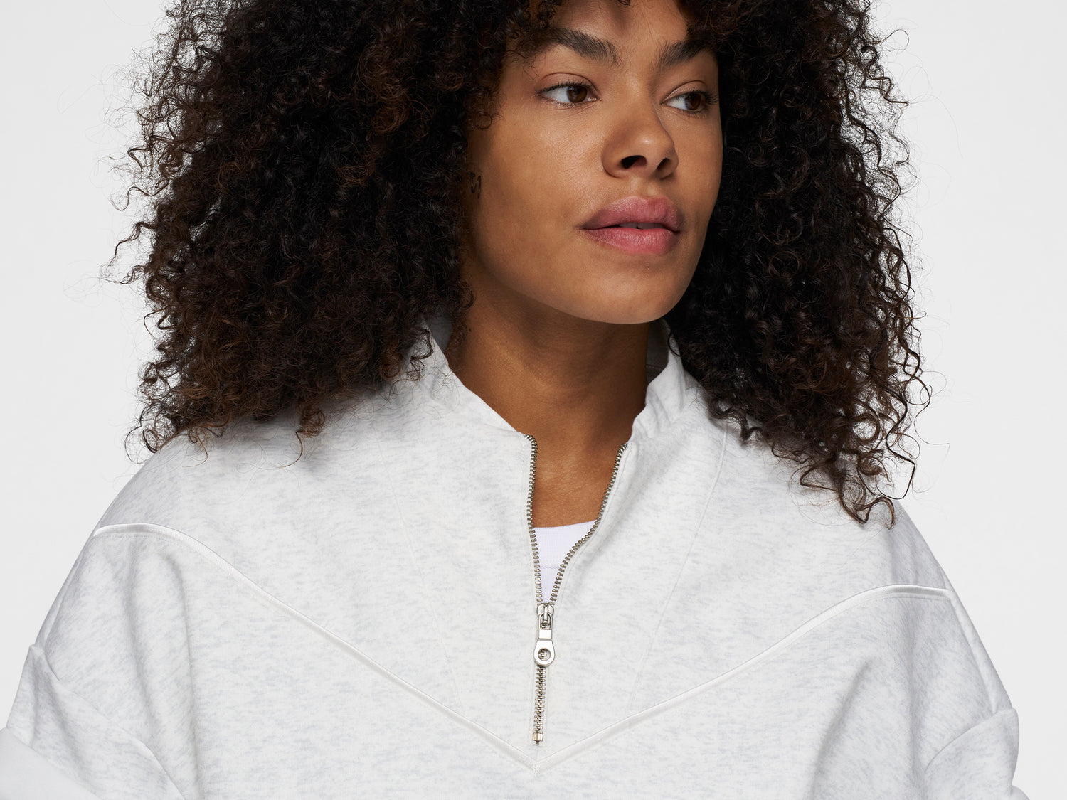polo sweater neoprene | white melee