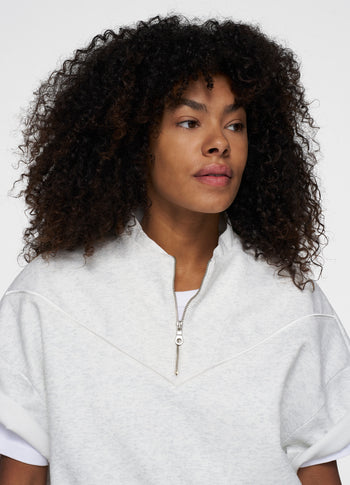 polo sweater neoprene | white melee