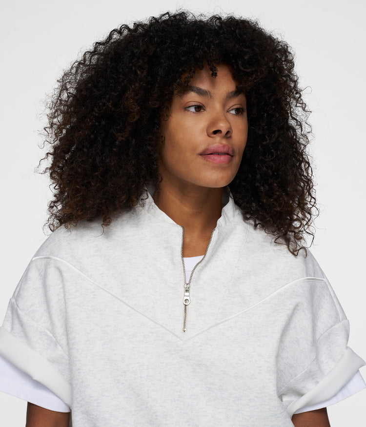 polo sweater neoprene | white melee