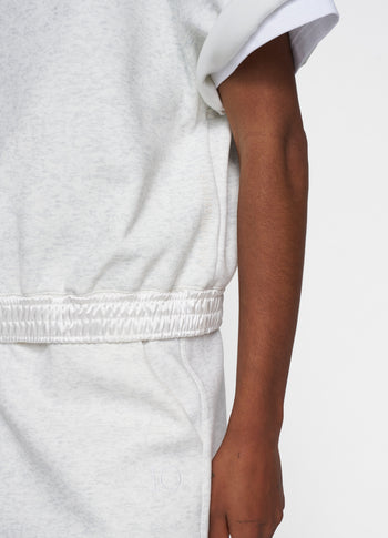 polo sweater neoprene | white melee