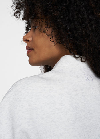polo sweater neoprene | white melee