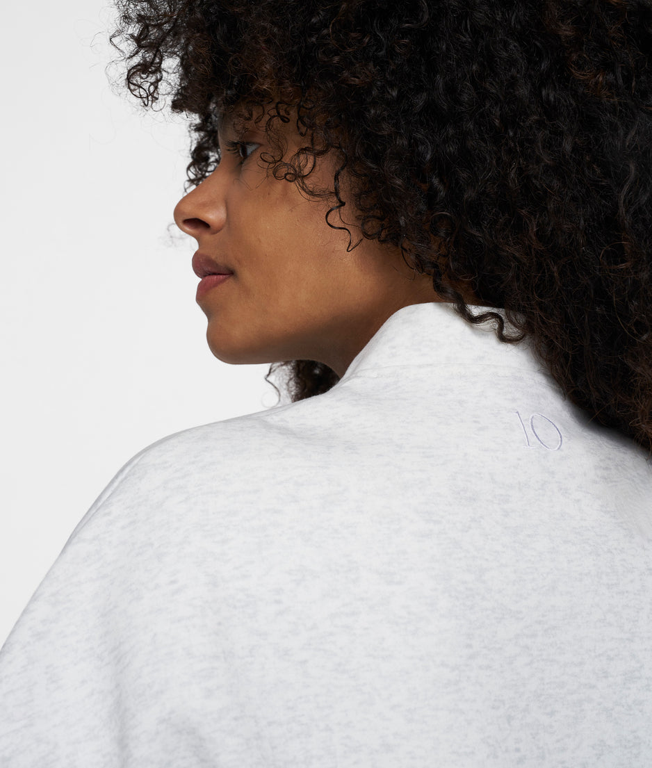 polo sweater neoprene | white melee
