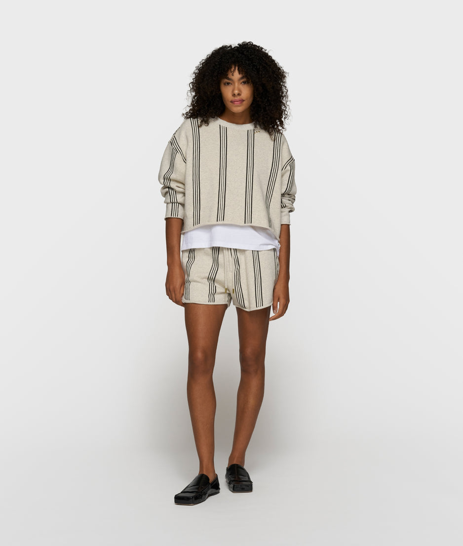 easy shorts stripes | soft white melee