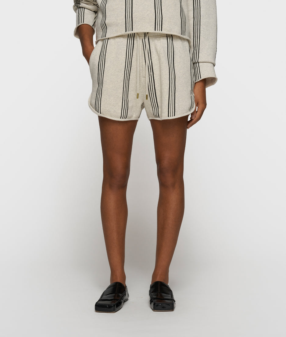 easy shorts stripes | soft white melee