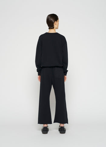 flared jogger | black