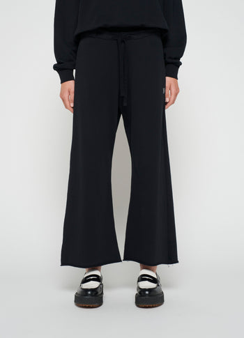 flared jogger | black